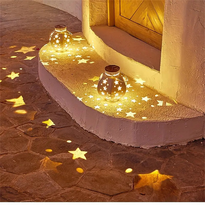 Solar-Hängeleuchte in Sternform – warmweißes Licht, mit Bewegungssensor, für Garten & Terrasse