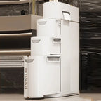 Rolling Storage Cabinet - Floor Standing Bathroom Storage Rack for Toilet Paper and Towels#smarthome