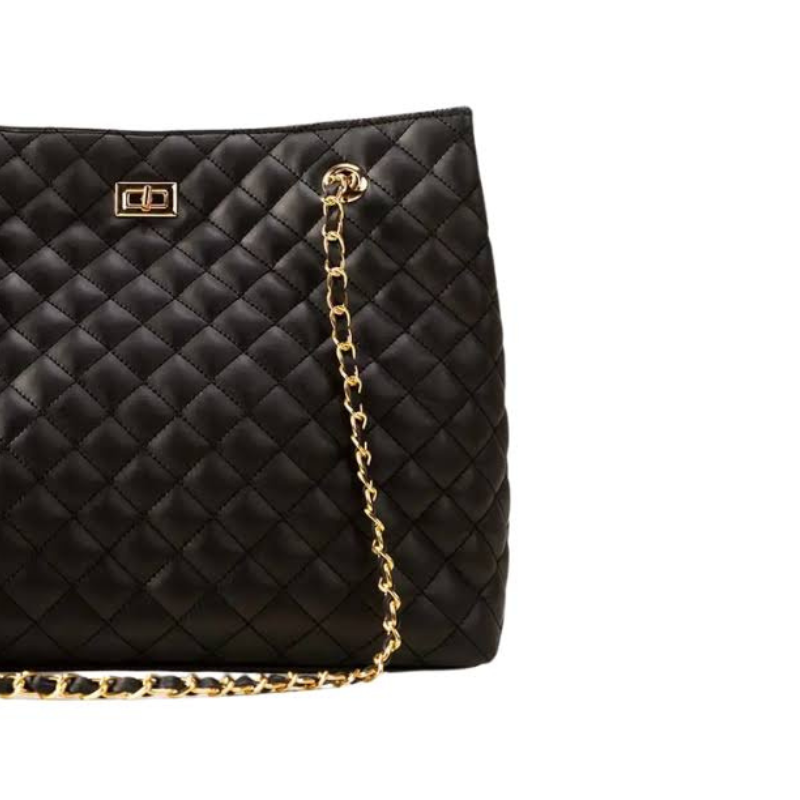 Klassische schwarze Handtasche für Damen