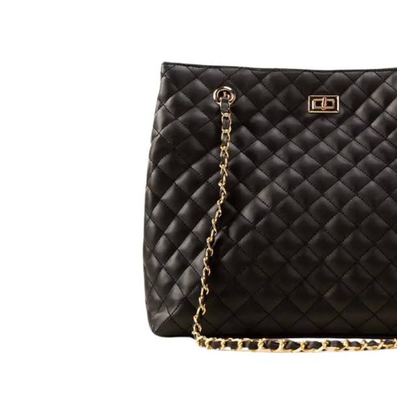 Klassische schwarze Handtasche für Damen