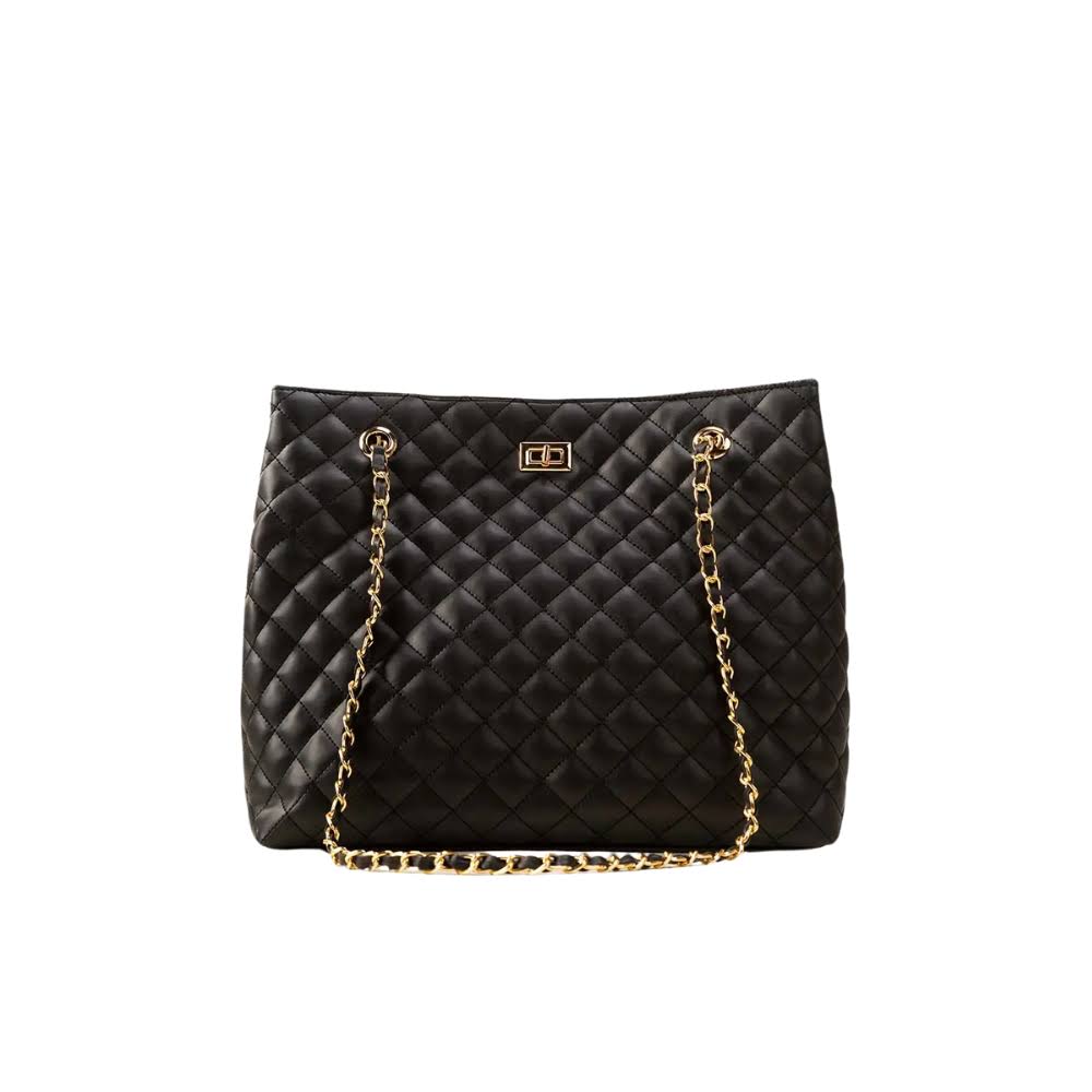 Klassische schwarze Handtasche für Damen